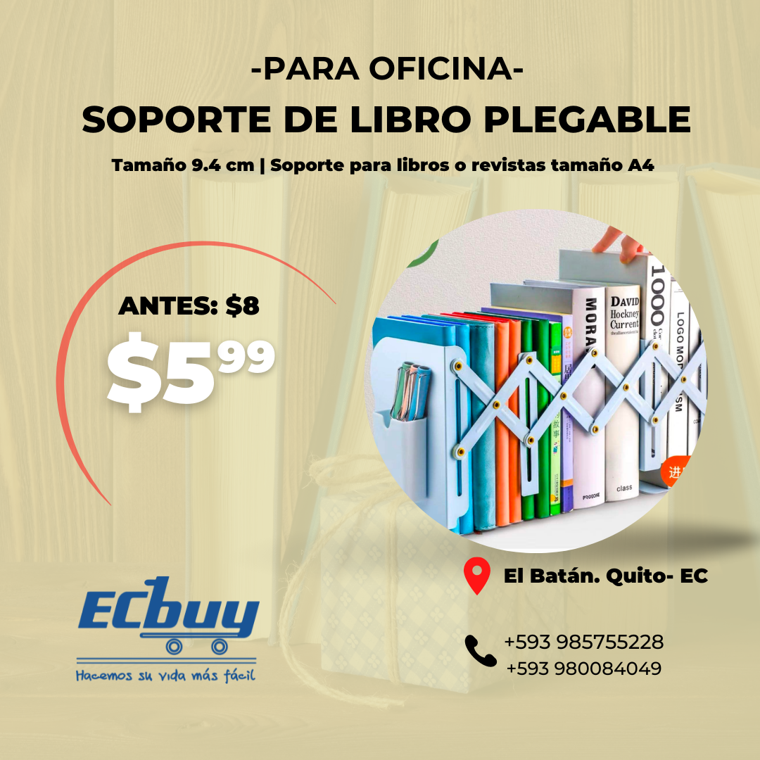 Soporte plegable para libros