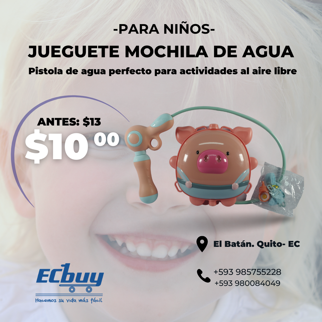 Juguete mochila de agua