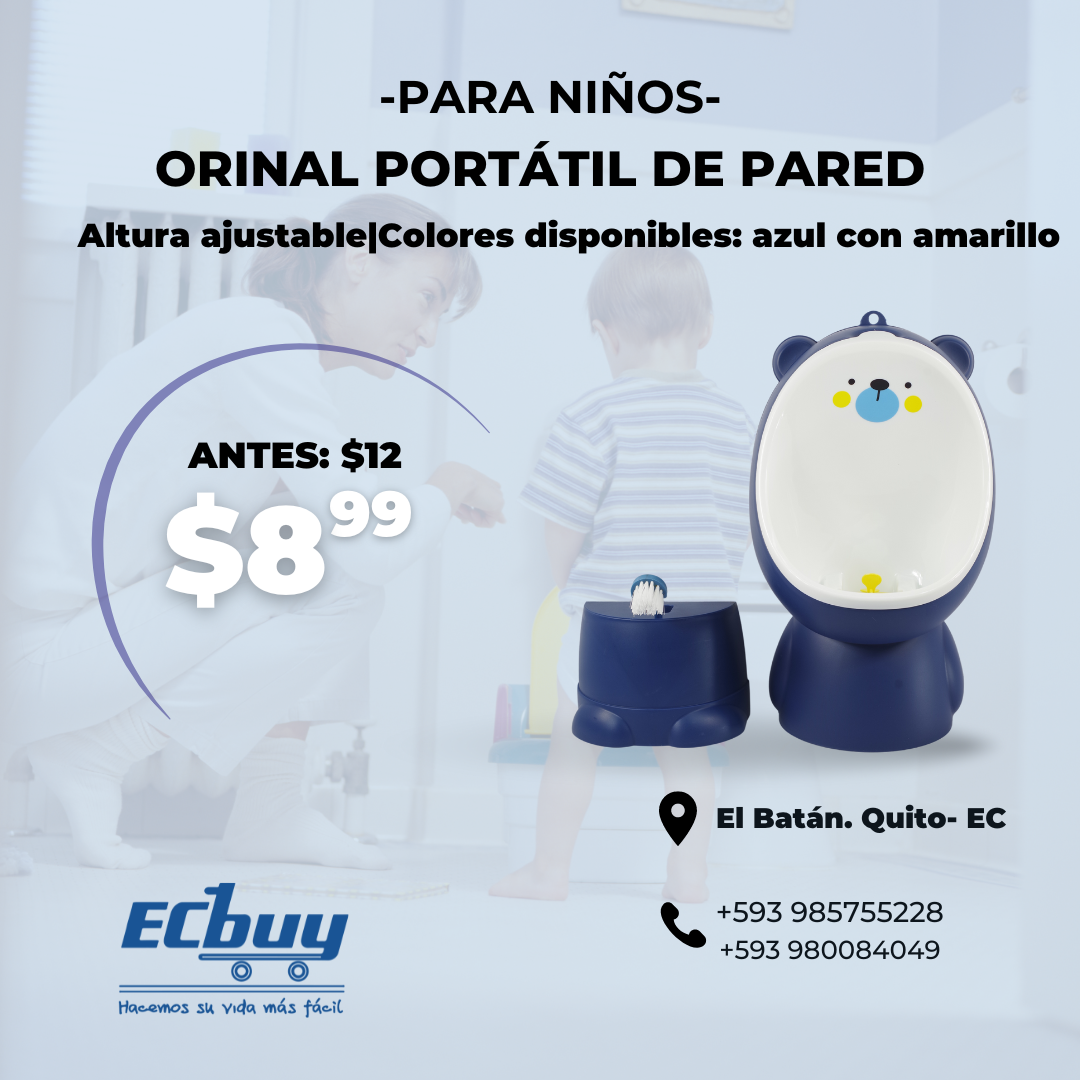 Orinal portátil de pared para niño