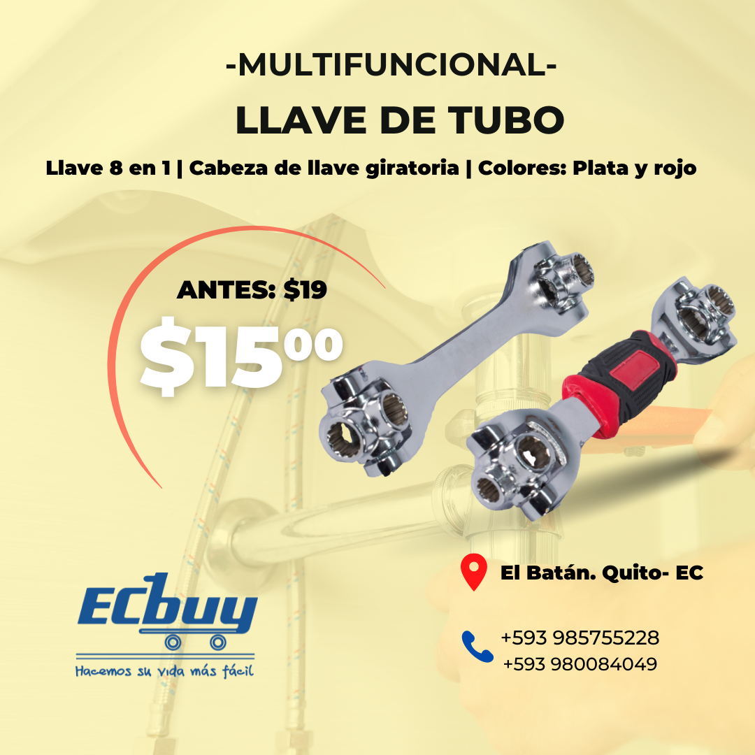 Llave de tubo multifuncional