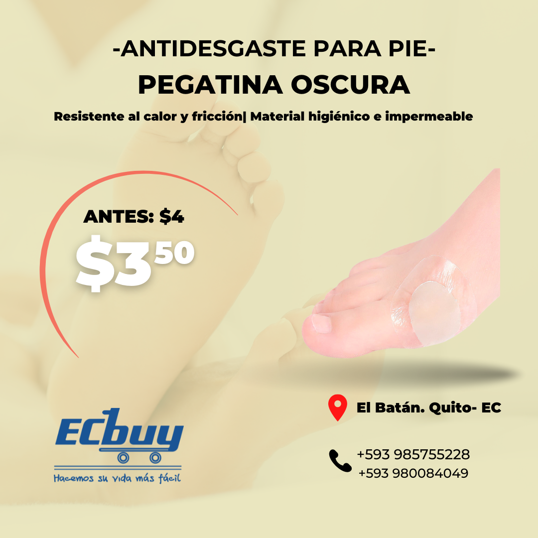 Pegatina antidesgaste tez piel oscura para pie