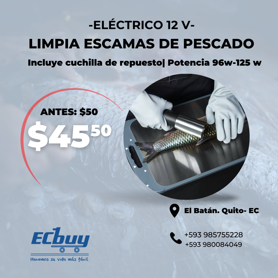 Limpia escamas de pescado (eléctrico)