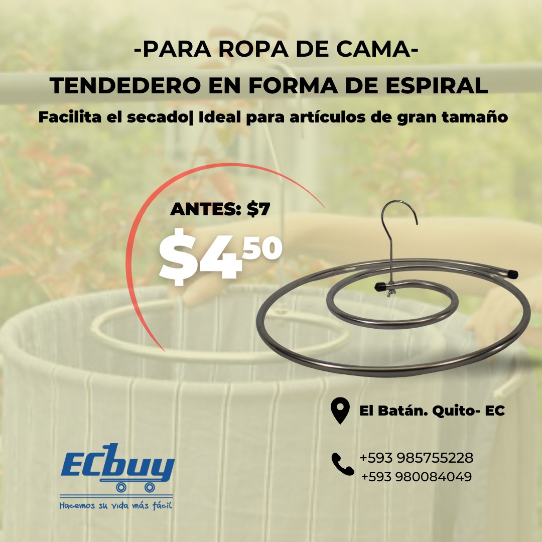 Tendedero espiral para ropa de cama