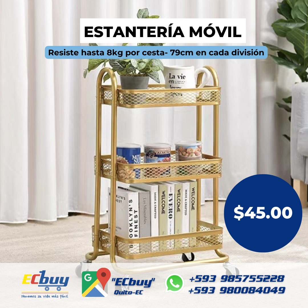 Estantería móvil multifuncional para el hogar