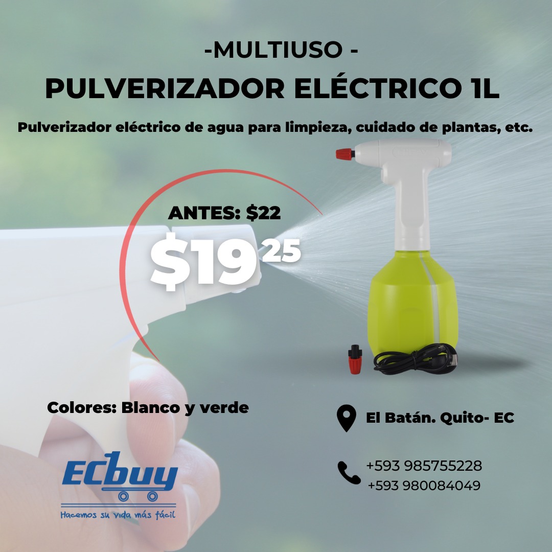 Pulverizador y rociador eléctrico multifuncional Blanco