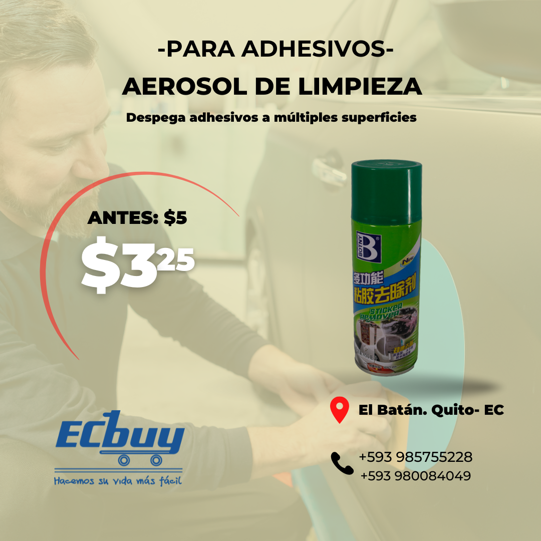 Aerosol de limpieza de adhesivos