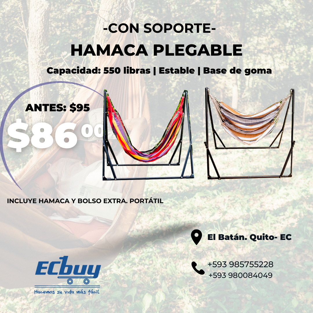 Hamaca plegable con soporte