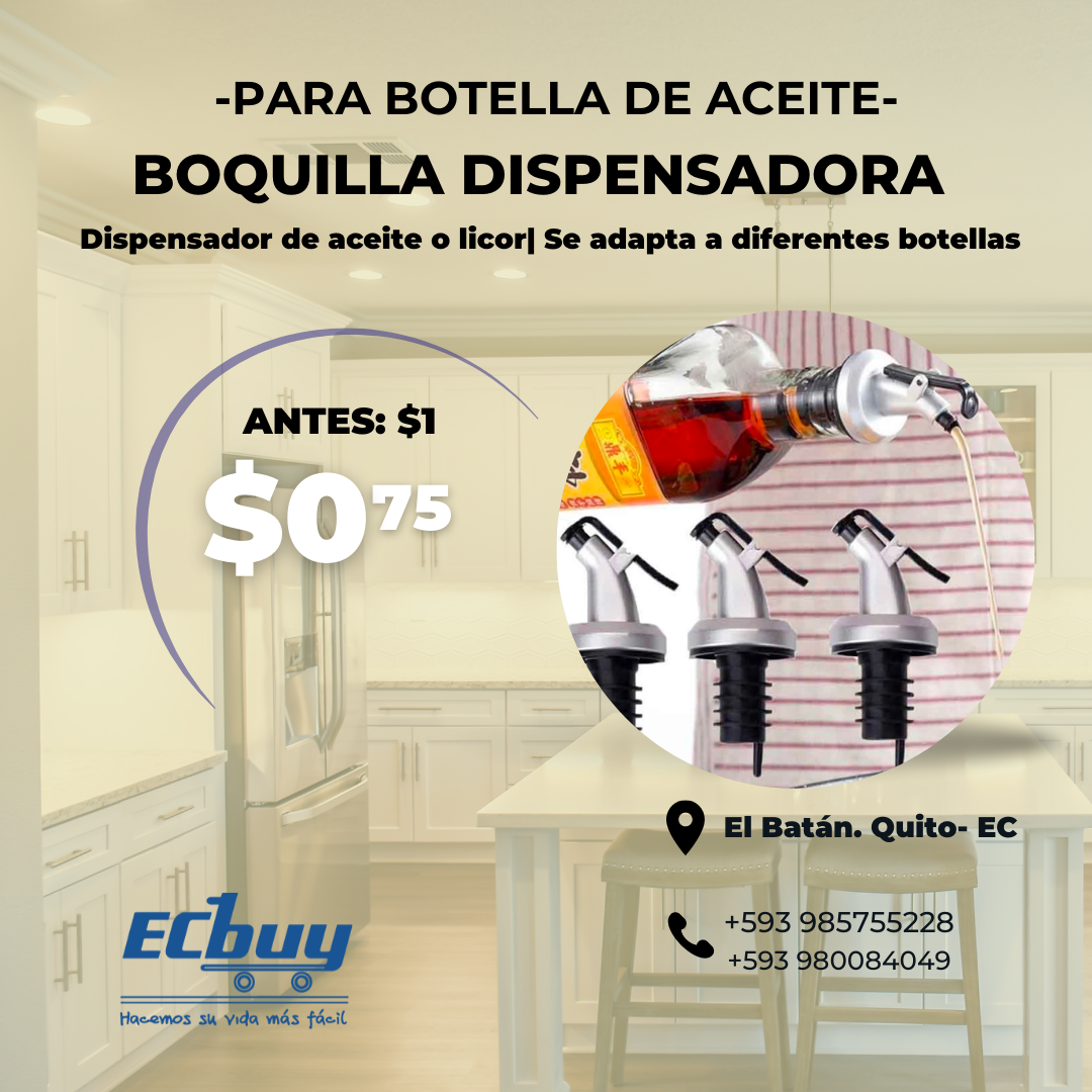 Boquilla dispensadora para botella de aceite