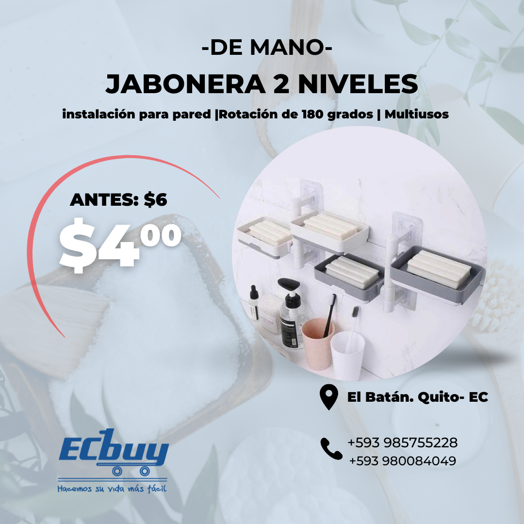 Jabonera giratoria de 3 capas