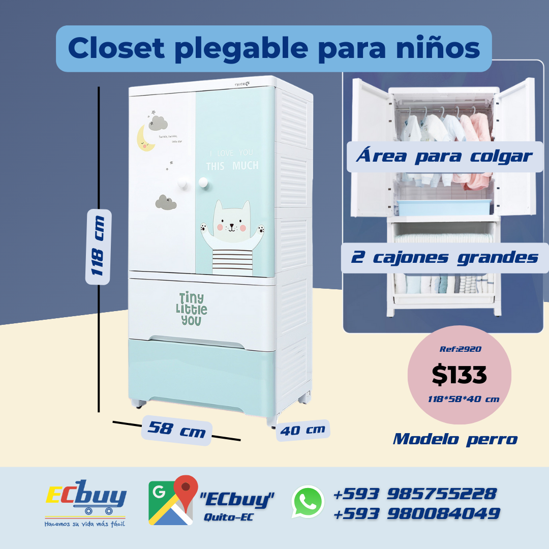 Closet plegable para niños