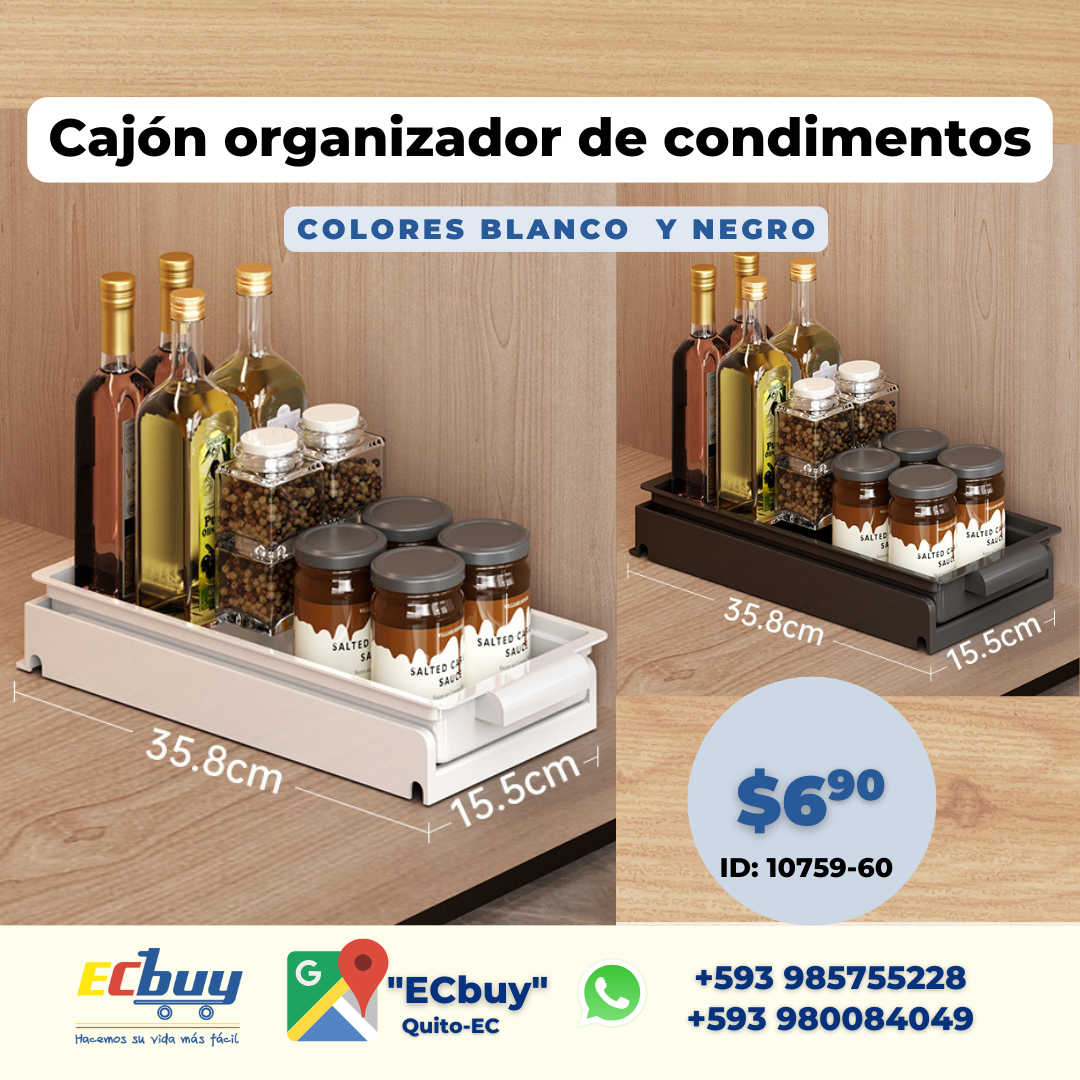 Cajón organizador de condimentos